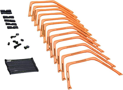 Agility Rings Foldable Balance Multifunction Speed Ladder Football Footwork Training, Orange