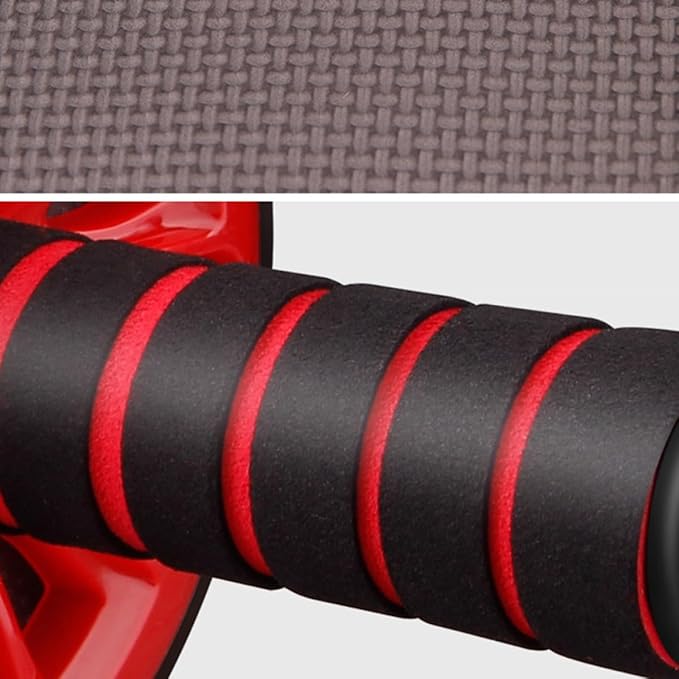 Ab Roller Wheel Fitness Device for Core and Abdominal Training Red Abdominal Gym Wheel for Home Workout and Muscle Strengthening for Men and Women