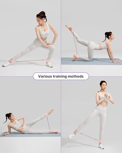 YOTTOY Ankle Resistance Bands with Cuffs, Adjustable Ankle Straps for Leg & Glute Workout, Butt Exercise Bands for Cable Machines Women, Perfect for Hip Fitness & Booty Training