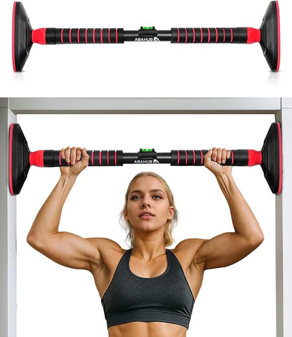 Abahub Doorway Pull-Up Bar with Safety Lock, Home Use Heavy-Duty Door Frame Pull-Up Bar for Upper Body Workout, Adjustable Strength Training Horizontal Bar Supporting Up to 220 LBS