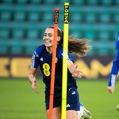 FORZA Slalom Agility Poles | Improve Endurance, Speed & Footwork | Color, Size & Rubber Base Options Available [8 Pack]