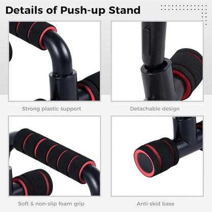 4-in-1 Ab Wheel Roller Kit with Push-Up, Core Sliders & Knee Pads for Home Gym