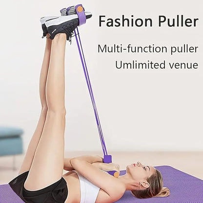 21 Fitness Resistance Bands - 6-Tube Pedal Design for Full-Body Strength Training | Ideal for Home & On-The-Go Workouts