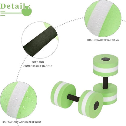 Eanpet Sports Water Weights for Pool Exercise Water Aerobics Equipment Combo Set High Density Aquatic Exercise Dumbbells Aqua Pool Fitness