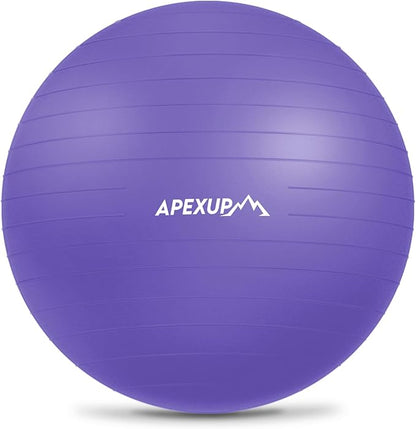 APEXUP Yoga Ball Exercise Ball Anti Slip Heavy Duty for Fitness, Balance & Core Workout