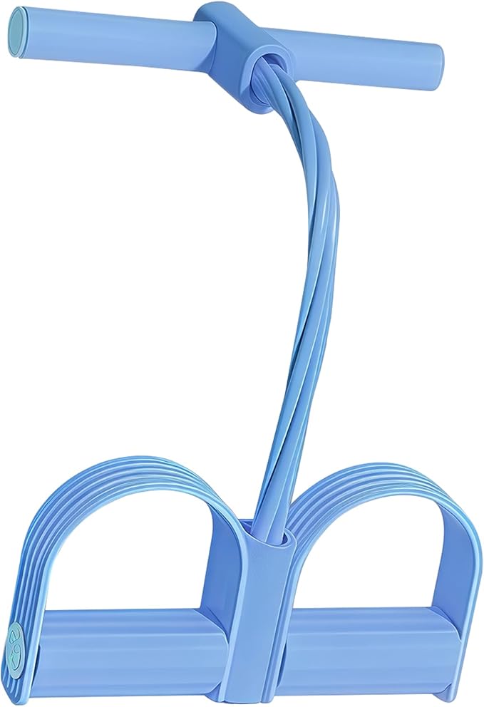 Multifunction Tension Rope - 6-Tube Elastic Pedal Resistance Band with Handle for Abdomen/Waist/Arm/Leg Stretching Slimming Training
