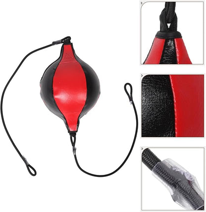 Double End Boxing Speed Ball PU Punching Ball for Reflex and Eye Coordination Training Portable Hanging Training Equipment for Home and Gym Fitness