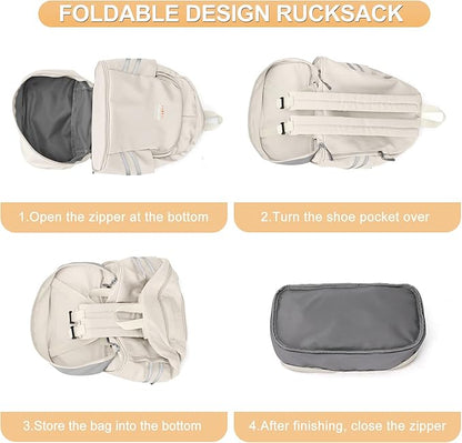 coofay Gym Backpack For Women Waterproof Backpack With Shoe Compartment Lightweight Travel Backpack Sports Backpacks Large Gym Bag