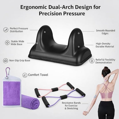 Psoas Release Tool Massager with Towel and Resistance Bands, Deep Tissue Hip Massager Flexor Stretcher, Psoas Muscle Release Tool, Quick Recovery and Trigger Point Massager for Pain Relief