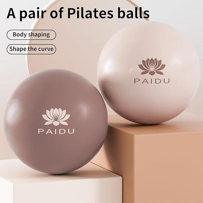 Pilates Ball 10-inch Core, Anti-Explosion and Anti-Slip Mini Yoga Balls, Suitable for Pilates, Yoga, Core Training, Physical Therapy, Balance, Stability, Stretching Exercises