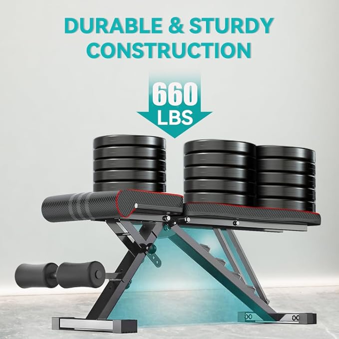 Adjustable/Foldable Weight Bench, 660LBS Home Gym Workout Bench Lifting Sit-up Exercise Bench for Bench Press