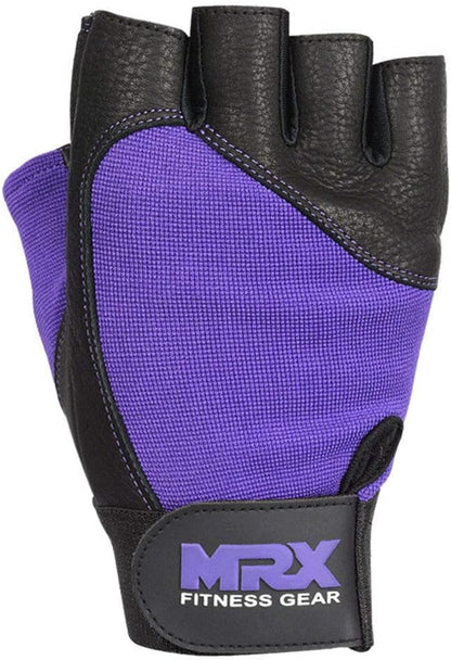 MRX Weight Lifting Gloves Gym Training Bodybuilding Fitness Powerlifting Workout Weightlifting Gloves Genuine Leather for Men & Women