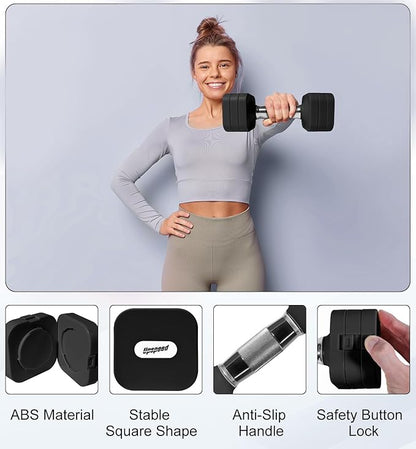 15LB 20LB 30LB 40LB 50LB Adjustable Dumbbell Set Free Weights Dumbbells Set for Women Men Hand Weights Sets Adjust Dumbbell Weight Sets for Home Gym Exercise Workout Strength Training Equipments