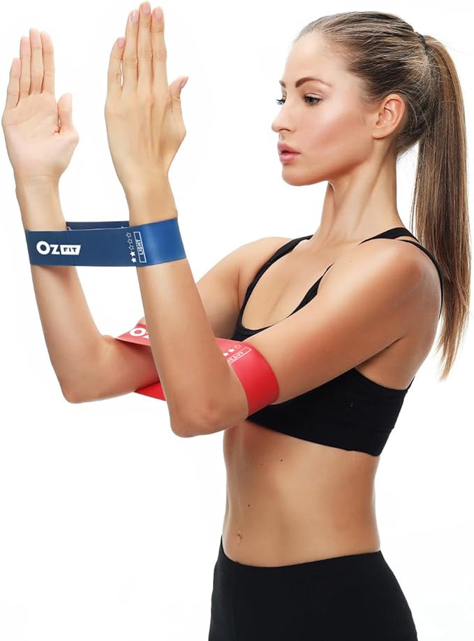 Resistance Bands Set for Men and Women, Pack of 5 Different Levels Elastic Band for Home Gym Long Exercise Workout – Great Fitness Equipment for Training, Yoga, Free Carrying Bag
