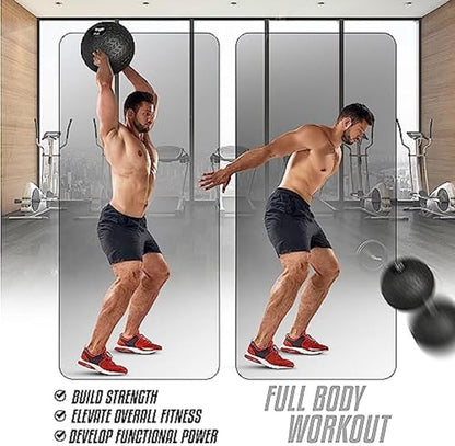 Yes4All Slam Balls, 10-40lb Weighted Ball Weight, Durable PVC Sand Filled Workout Dynamic Slam Ball for Core Strengthen
