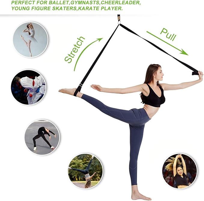 UBING Leg Stretcher, Door Flexibility Trainer, Over The Door Strech Strap for Flexibility, Splits Trainer for Dance Ballet Cheer Gymnastics Taekwondo Stretching