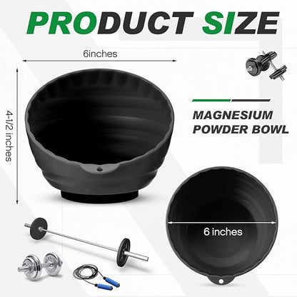 Gym Chalk Bowl Magnetic Weightlifting Chalk Holder Workout Bucket Chalks Blocks for Weightlifting Multi Position Storage Bowl Container Accessory, Curved Magnetic Nuts and Bolts Tray