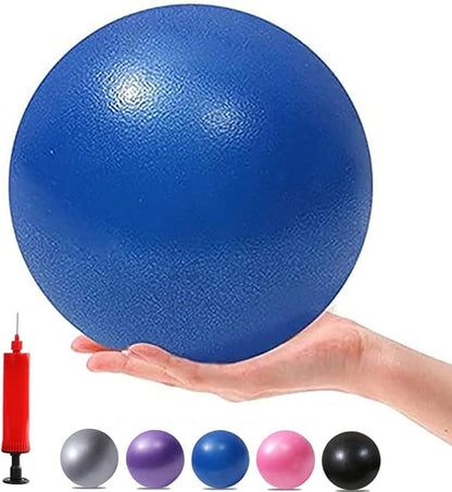 Small Exercise Yoga Ball for Pilates, Barre & Physical Therapy – Includes Air Pump, Anti-Burst, Easy to Inflate– Home & Gym Fitness Accessory