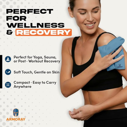 ARMORAY Sweat Absorbing Towel Handkerchief – Quick-Dry Microfiber Gym Towels for Face, Hands & Body – Workout Towel for Men, Sport Rag, Perfect for Tennis, Pickleball & Sauna Use by Women