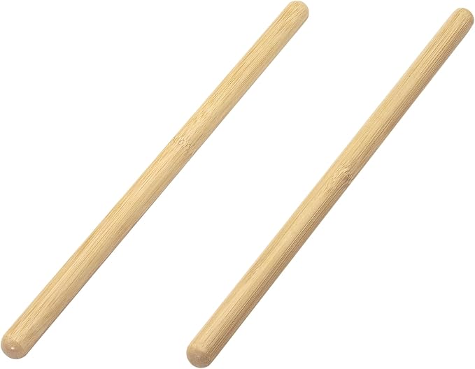 2 PCS Solid Bamboo Massage Stick Set for Body Shaping, Roller Stick, Guasha Sticks, Warm Therapy Tools for Muscle Relaxation