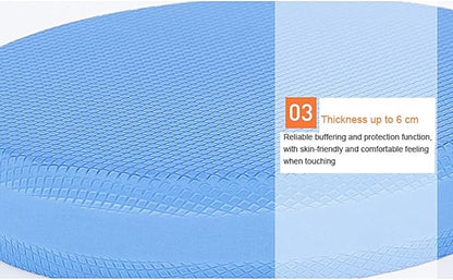 Oval Balance Pad, Non-Slip Foam Pad Exercise Balance Pad Soft Stability Trainer Knee Pads Trainer for Therap-y, Yoga, Dancing Balance Training, Pilates,Fitness(Blue)