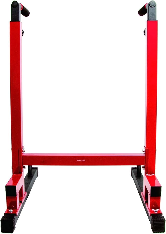 BalanceFrom Steel Frame Dip Station with Adjustable Height, 500 Pound Weight Capacity – Upper Body Workout Home Gym Equipment for Triceps, Push & Pull Ups, Leg Raises, and Bench Press