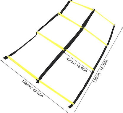 PartyKindom Portable Agility Ladder with Material for Soccer and Football Speed Training Footwork Ladder for Outdoor Agility Drills Compact Foldable Design for Athletes Coordination Exercises
