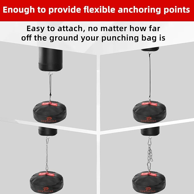 Double End Heavy Bag Anchor：Heavy-Duty Floor Anchor for Boxing Bags - Punching Bag Stand Weight Boxing Accessories Core Training Weight Bag for Gym Home