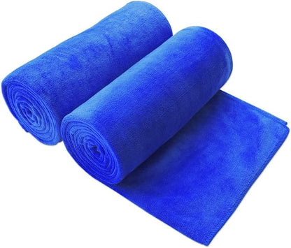 JML Extra Large Microfiber Bath Sheet Towels, 2 Pack 35" x 70", Oversized, Soft, Super Absorbent and Fast Drying Bathroom Towels for Salon, Sauna, Hotel, Sport, Fitness, Yoga, Dark Blue