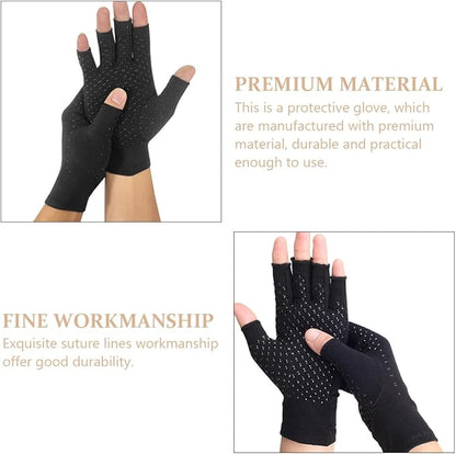 Cycling Half Finger Gloves Black High Elastic Non-Slip Exercising Gloves with Wrist Support for Fitness Training and Outdoor Riding, Size L (19.5-21.5cm)