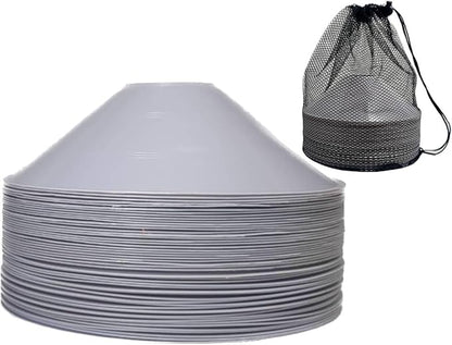 Thicker Disc Cones (Set of 50) Agility Soccer Cones with Carry Bag for Training,Football, Kids, Sports, Field Cone Markers