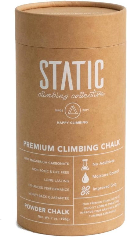 STATIC Climbing - 7oz. Chalk for Rock Climbing, Weightlifting, Gym, Crossfit and Gymnastics