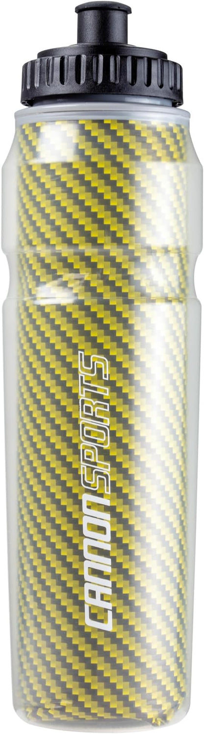 Cannon Sports 28oz Insulated Squeeze Water Bottle with Straw, Leak Proof Lids, 2 lids (Straw and Squeeze), Double Wall Insulation, Wide Mouth, BPA-Free (2 Pack) (Yellow)