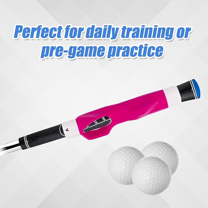 Golf Club Grip Trainer, Right Hand Lightweight Swing Trainer Golf Training Aid with Anti-Slip Wrist Support Accessories for Correct Hand Position & Grasp