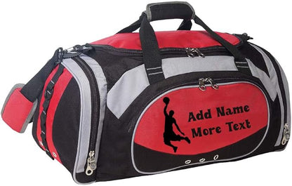 Personalized SportS Duffel Bag With Custom Name & Text - Basketball