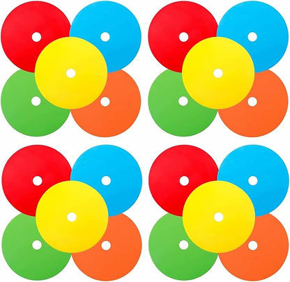 Spot Markers 4.72 Inch 9 Inch Non Slip Rubber Floor Markers Flat Field Cones Poly Dots for Soccer Basketball Sports Speed Agility Training and Drills