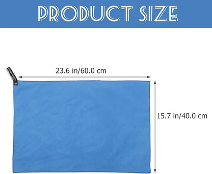 Cabilock Microfiber Quick Dry Sweat Towel for Gym and Yoga, 40x60cm Portable Fitness Workout Towel Dual-Sided Plush, Blue Edge, for Men and Women Sports