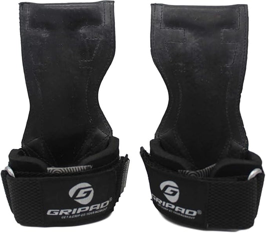Gripad PRO Weight Lifting Gloves | Heavy Duty Straps | Alternative Power Lifting Hooks | Best for Deadlifts | Adjustable Neoprene Padded Wrist Wraps Support Bodybuilding