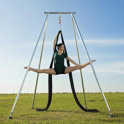 Houseables Aerial Silks, Yoga Swing, Aerial Yoga Hammock, Ariel Silk, Gymnastics Swing, Acrobatics Equipment, For Home, Indoor, Outdoor, Arial Setup, Rig, Sling, Portable