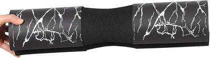 Barbell Cushion Pad Fitness Barbell Neck Protector with Thick Foam for Hip Thrusts and Squats, Black Marble Pattern Shoulder Support Pad for Weightlifting Training