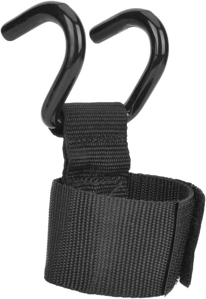 Weight Lifting Hooks Gym Grips Straps 2Pcs Durable Wrist Support for Fitness Training Equipment Steel Material Black Color 276g
