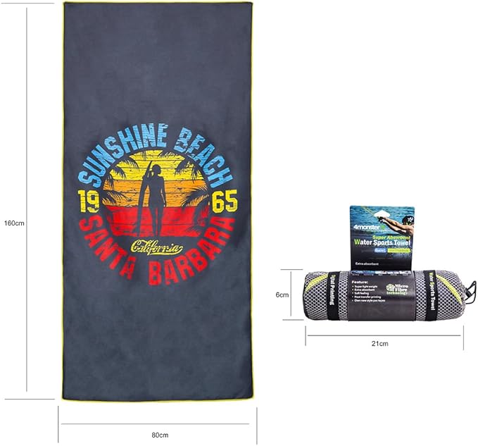 4Monster 4-Pack Quick Dry Microfiber Travel Towels – Super Absorbent, Ultra-Soft Camping Towel Set with Waterresistant Bag, Lightweight & Compact for RV, Gym, Beach, Pool, Swimming, and Family Trips