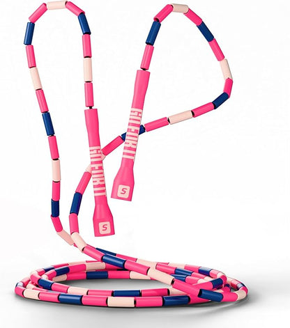 Sportbit Elite Beaded Jump Rope – Adjustable for Kids & Adults, Durable Fitness Skipping Rope for Cardio, Gym, Home & Outdoor Workouts