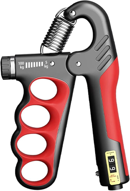 Grip Strength Trainer with Automatic Counter, Hand Gripper Strengthener, 11-220 lbs (5-100 kg) Adjustable Forearm Exerciser, Suitable for Athletes Musicians and Hand Rehabilitation Trainers