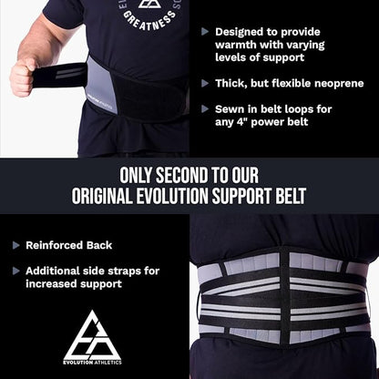 Evolution Athletics Weight Lifting Sport Belt for Strength Training, Powerlifting, or Deadlift