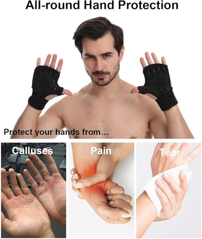 Weight Lifting Gloves, Wrist Wraps Wrist Straps for Weightlifting, Lifting Wrist Wraps Gym Gloves for Men Workout Gloves for Men Workout Gloves Women