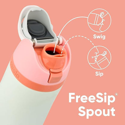 Owala FreeSip Insulated Stainless Steel Water Bottle with Straw for Sports, Travel, and School BPA-Free Sports Water Bottle, 24 oz, Surfs Edge | Insulated, with Straw, for Sports, Travel, and School, BPA-Free