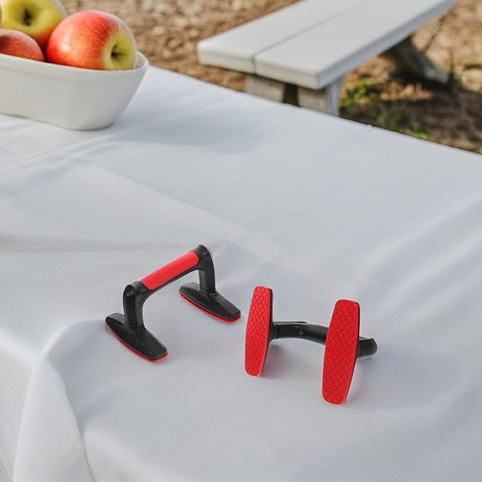 2pcs Push-up Support Bars Plastic Parallettes Push up Handles for Men and Women Home Workout Fitness Equipment Strength Training for Chest and Arm Exercise