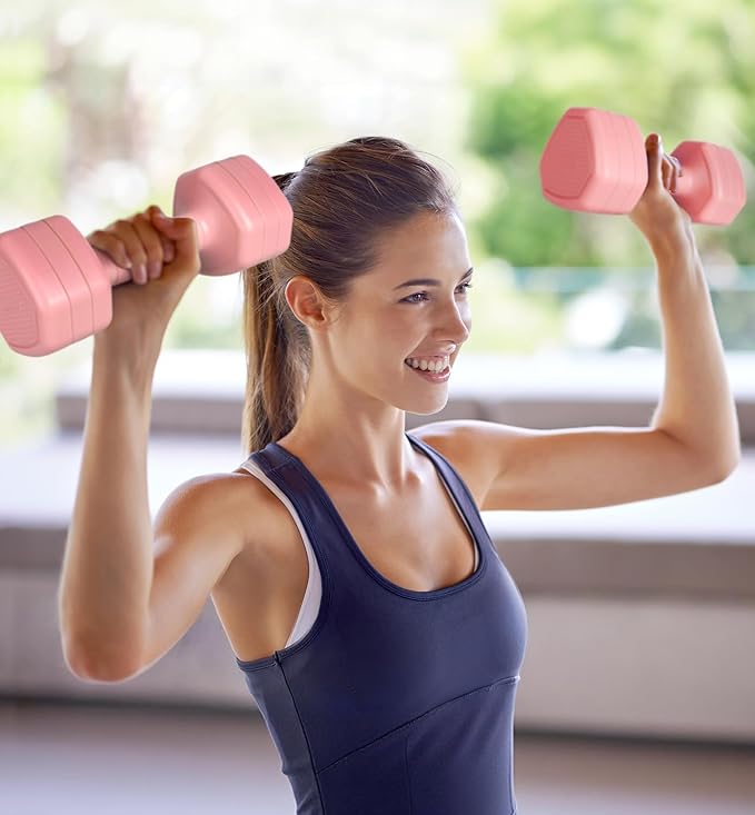 10LBS 20LBS 30LBS Dumbbells Adjustable Dumbbell Set of 2, Hand Weights for Women Men Free Weight Dumbbells Sets for Home Gym & Outdoor Exercise Workout Strength Training Equipments