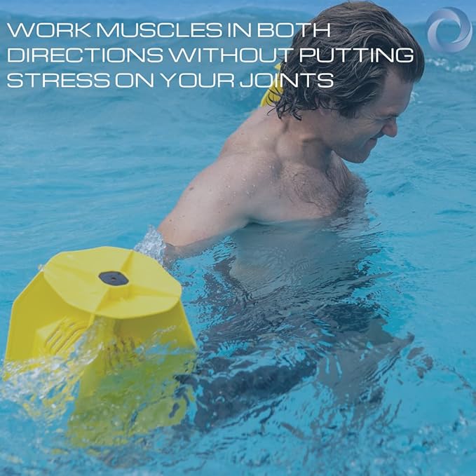 Hydro Tone Functional Aquatic Dumbbells for Pool Exercise Enhance Strength and Resistance Versatile 3D Design Durable Hi-impact Polypropylene Made in the USA Pair